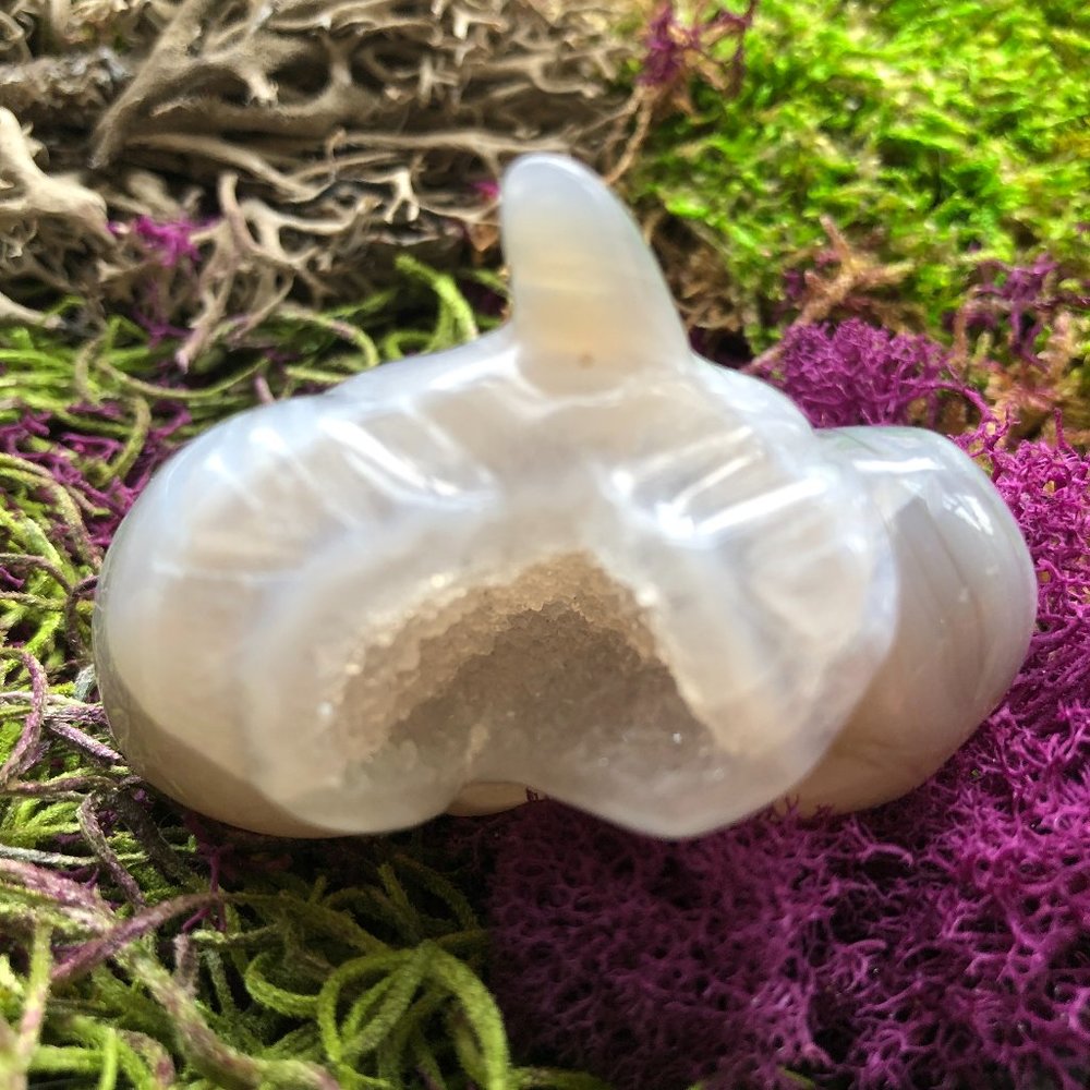 Druzy Agate Pumpkin crystal figurine halloween
